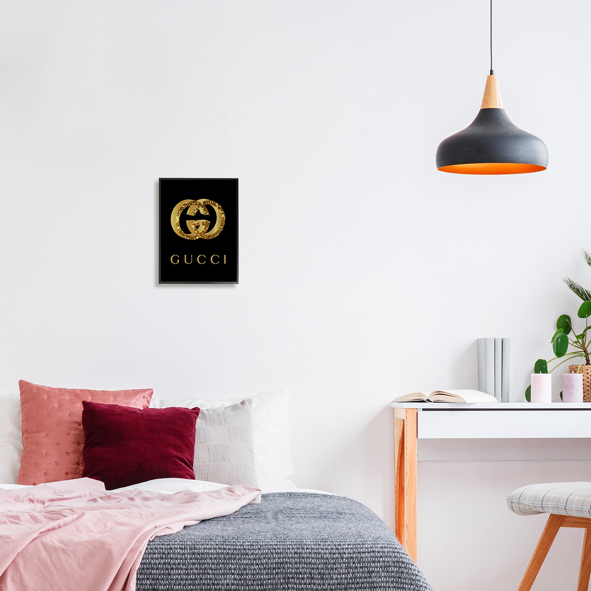 Stupell Industries Chic Black Fashion Symbol Typography Painting Black Framed Art Print Wall Art, 11 x 14