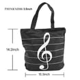 thumbnail image 5 of MLINS  2 Pieces Simple Design Shoulder Bag Music Symbols Canvas Handbag Miss, 5 of 8