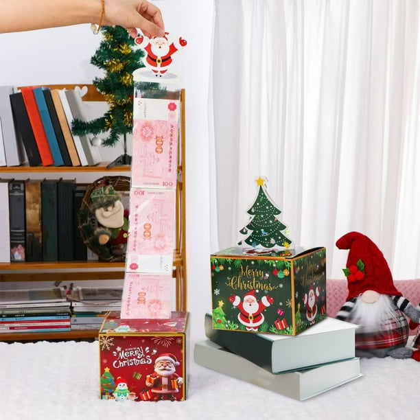 Caja de Regalo Xihbxyly Dibujo de Dinero Sorpresa de Navidad