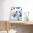thumbnail image 4 of NIJIAN  Flower Canvas Wall Art-Colorful Floral Picture for Bedroom- Watercolor Blue Yellow Pink Wildflower Canvas Décor, Nature Scenery with Butterfly Print Room Décor Wall Art Wall Decor, 4 of 4