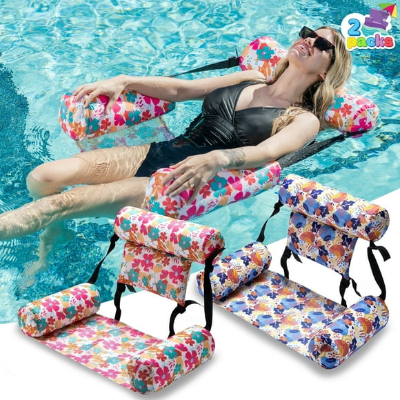 Joyfy 2 Sillas Inflables con Forma de Fideos, Salón Inflable para Piscina, Silla Flotante Inflable para Piscina