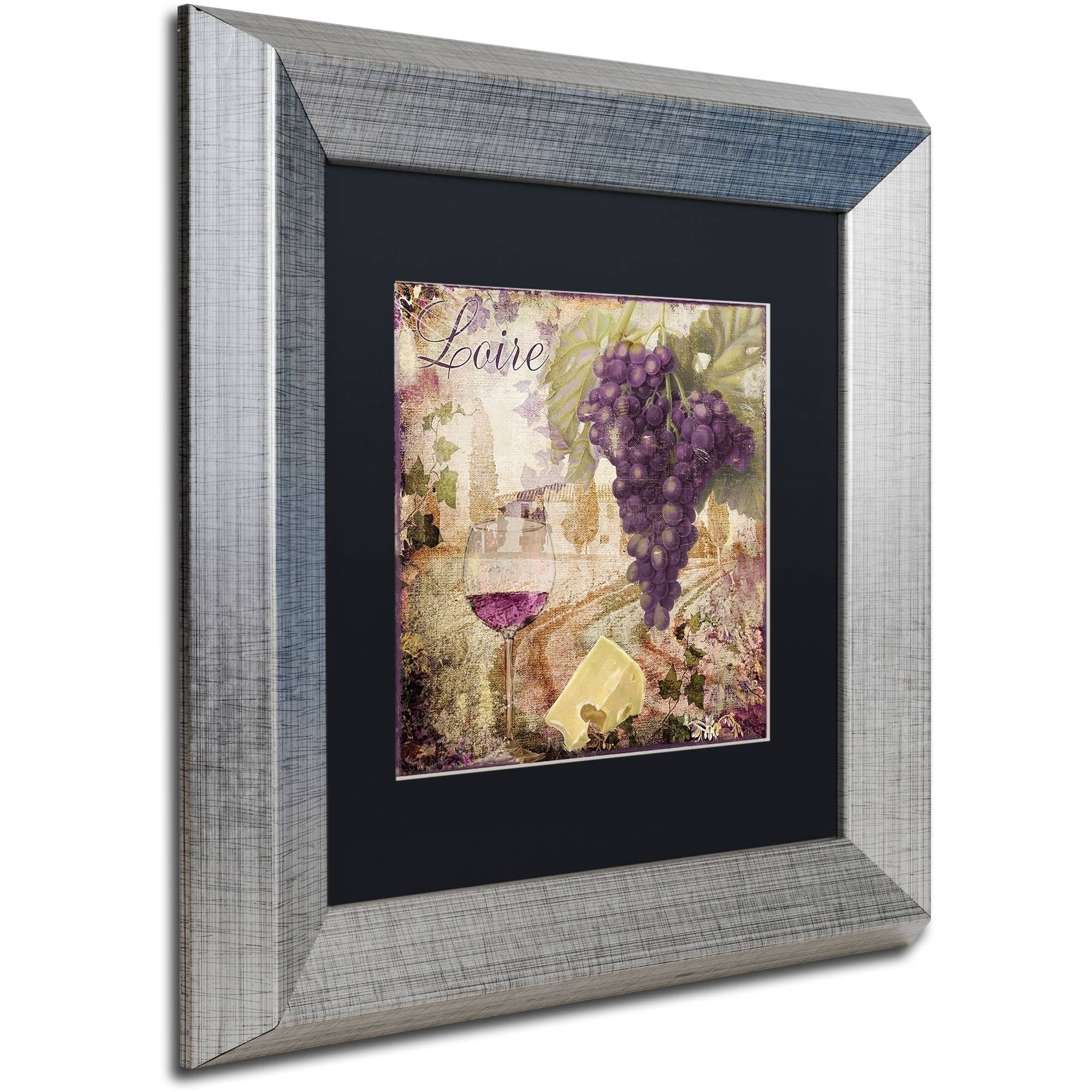 Trademark Fine Art "Wine Country II" Canvas Art by Color Bakery Black Matte, Silver Frame