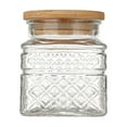 thumbnail image 2 of YAOMOBB Airtight Glass Jar Vintage Pattern Glass Storage Jar Bamboo Lid Large Capacity Kitchen Storage Container Good Sealing, 2 of 7