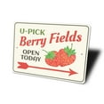 thumbnail image 4 of U-Pick Berries Novelty Sign, Metal Wall Decor - 10x14 inches, 4 of 4