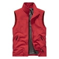 thumbnail image 4 of Levmjia Men's Sleeveless Vest Stand Collar Zip Vest Casual Autumn Vest Polyester Vest Men's Outerwear Vest Lightweight Vest Sizes M-5XL, 4 of 8