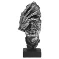 thumbnail image 1 of Figura abstracta de resina, estatua artesanal, figura abstracta silenciosa para estudio de oficina JShteea Libre de BPA, 1 of 6