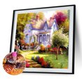 thumbnail image 1 of Cuadros Decorativos 5D DIY Diamond Painting Kits Full Square Drill Forest Villa Mosaic Picture Decor Tmvgtek embutido en tela, 1 of 9