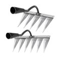 thumbnail image 1 of DOLITY 2x Multifunctional Weeding Hoe Rake Harrow Seeding Tilling Vegetable Plowing 6 Tooth 5 Tooth, 1 of 9