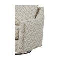 thumbnail image 6 of Fusion Furniture Artesia Sand Transitional Fabric Swivel Glider Chair in Cream, 6 of 7