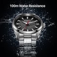 thumbnail image 4 of BERNY Men's Quartz Watch - Volcanic-Inspired Design, Japanese Movement, 10ATM Waterproof Dress Wristwatch, AR Coating Sapphire Crystal Super Luminous, 4 of 11