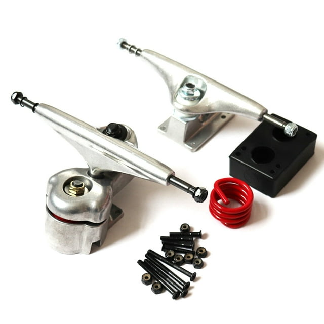 6.25 Pouces Camion de Surf Skate Alliage d'Aluminium Planche de Surf Camion Pièce Support à Ressort Rotatif, Argent