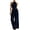 Navy, variant on AJGRHE Women's Elegant Halter Jumpsuit Summer Cut Out Wide Leg Dressy Casual Romper Sleeveless Neck Jumpsuit Loose Wide Leg Elegant Waist Cinching Piece Black XXL