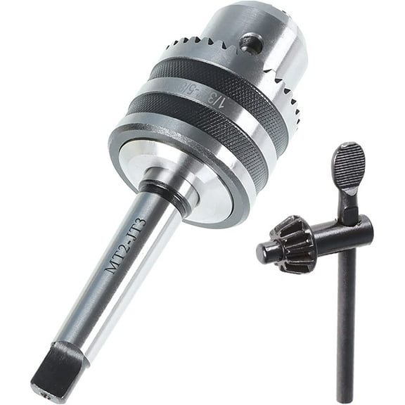 1/32-5/8 Inch Drill Chuck Heavy Drill Chuck Suitable for CNC Lathe Milling Machine with MT2 Morse Taper Shank