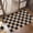 B, variant on Jinswick Simple Checkered Non-Slip Kitchen Mat, 16''x24'' Front Door Mat Non Slip Washable Neutral Area Rug, Farmhouse Diamond Non Shedding Low Pile Floor Carpet for Entryway Porch Doorway