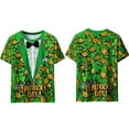 thumbnail image 6 of Ounisa Funny World Women's Holiday Tuxedo T-Shirts Graphic Short Sleeve Novelty Party Costume Top, 6 of 7