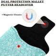 thumbnail image 3 of Haosy Turquoise Bubbles Golf Mallet Putter Cover Strong Magnetic Leather Golf Club Headcover Closure, 3 of 7