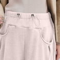 thumbnail image 5 of Women's Maternity Pants Trousers Over Bump Long Pants with Pockets Pregnancy Sweatpants Beige XL, 5 of 5