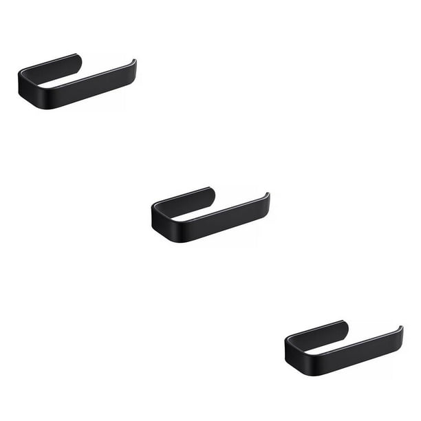 Soporte de papel Advancent autoadhesivo para baño Negro