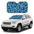 thumbnail image 2 of Fuzoiu Blue Butterflies Print Car Windshield Sunshade,Foldable Reflective Sun Visor,Windshield Sun Shade,UV Rays Sun Visor Shade,Auto Front Sun Shield Shade-Medium, 2 of 8