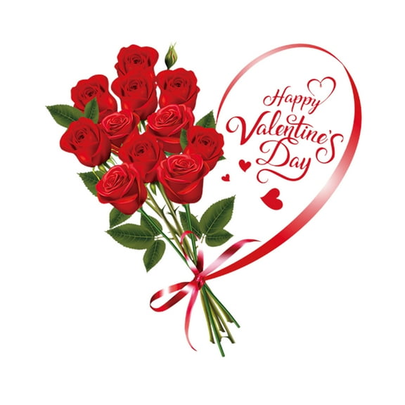 Bouanq Valentines Day Decor Valentine's Day Wall Decals Removable Decals Stickers Wall PatternWall Decal Valentine's Day Decoration For Living Room Anniversary Party Gifts for Girlfriend Mom Wife