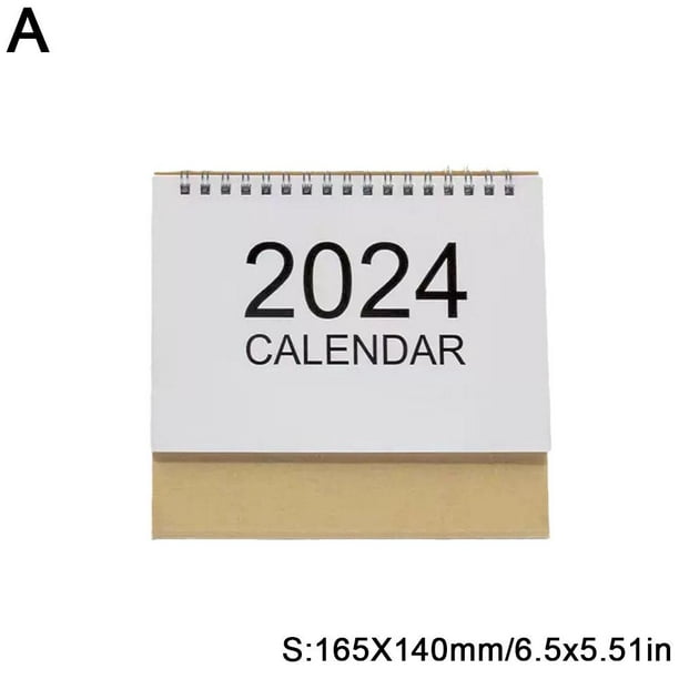 2024 Kraft Calendrier de Bureau Minimaliste Tente 2024 Année Civile Dragon N9D9