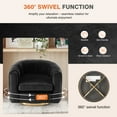 thumbnail image 6 of EDX Swivel Accent Chair, Reclining Velvet Barrel Chair, 6 of 6