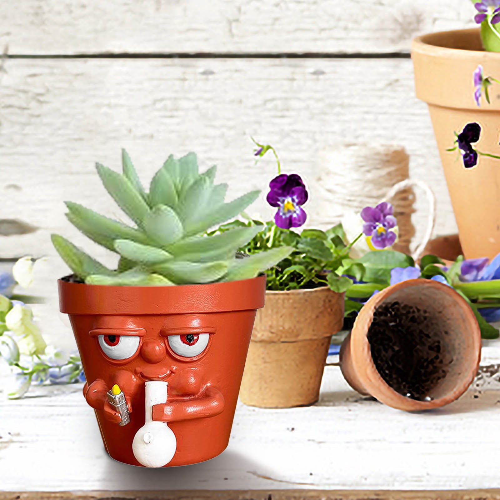 Starry Sky Flower Pots – Van Gogh-Inspired Planters With Drainage Hole, Colorful Art Decor For Indoor & Outdoor Plants