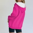 thumbnail image 4 of Sweat à Capuche à Manches Longues à la Mode pour Femmes avec Poche Blanche XXL, 4 of 6
