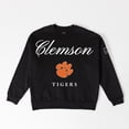 thumbnail image 5 of Women's Gameday Couture Black Clemson Tigers Oversized Legacy Club Black Label Premium Fleece Sweatshirt, 5 of 5