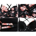 thumbnail image 6 of Firpearl Women's Underwire Tankini Tops Sexy Crossback Swimsuits Tummy Control Bathing Suit V Neck Swim Tops Black&Orange Floral US8, 6 of 6