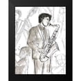 thumbnail image 2 of Vess, June Erica 12x14 Black Modern Framed Museum Art Print Titled - Jazz Sketchbook I, 2 of 5