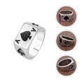 thumbnail image 3 of MasteelfCA 1pc Fashion Titanium Steel Ring Exquisite Finger Jewelry for Man (Steel Color), 3 of 7