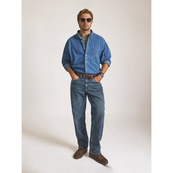 Chaps Men’s and Big Men’s Loose-Fit Straight-Leg Jeans, Sizes 30-40