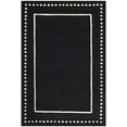 thumbnail image 2 of SAFAVIEH Bella Danita Plain Dotted Bordered Wool Area Rug, Black/Ivory, 4' x 6', 2 of 10