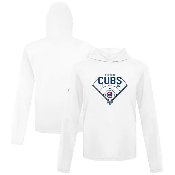 Men's Levelwear  White Chicago Cubs Anthem Home Field Pullover Hoodie