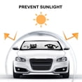 thumbnail image 4 of IClover Foldable Windshield Sun Shade Auto Car Jumbo Sunshade Visor with Cartoon Design [59"x33"] for Heat Block Wind Shield Screen UV Rays Full Protection, Trucks SUVs Vans Cat & Dog, 4 of 7