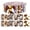 Brown, variant on Soimoi 40Pcs Floral Print Precut Fabrics Strips Roll Up 1.5x42inches Cotton Jelly Rolls For Quilting - Brown