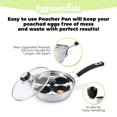thumbnail image 4 of Sartén para escalfar huevos Eggssentials, antiadherente, acero inoxidable, 75 ml, 4 of 7