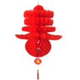 thumbnail image 1 of Spring Festival Lantern Paper 2PCS Foldable Red Lantern Hanging Lantern for Home, 1 of 6