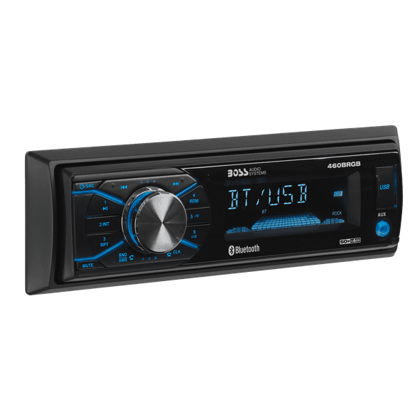 BOSS Audio Systems Elite 460BRGB Car Audio Stereo System - Single Din, Bluetooth Audio and Calling Head Unit, USB, AM/FM Radio Receiver, No CD Player, Multicolor Illumination. Hook up to Amplifier