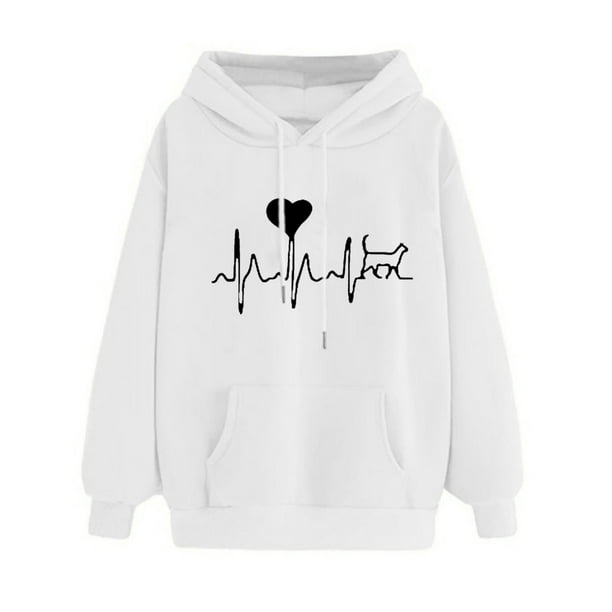 Sudadera con capucha estampada para mujer Tops de manga larga Bluse Pompotops gfhjh6529