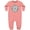 Mauve, variant on 20 Sided White Dice Baby Fleece Romper