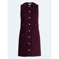 thumbnail image 6 of Free Assembly Women's and Women's Plus Sleeveless Button Front Combo Shift Dress, Sizes XS-4X, 6 of 6