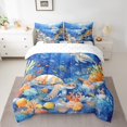 thumbnail image 2 of YST Ensemble de Couette Tortue de Mer Poisson Arc-en-Ciel, Literie pour Enfants, 7 Pcs, Taille Simple, 2 of 4