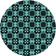 thumbnail image 1 of Ahgly Company Indoor Round Patterned Deep Teal Green Area Rugs, 5' Round, 1 of 6