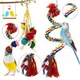 thumbnail image 2 of AURORA TRADE 6Pcs Bird Chewing Toys Multi-color Training Playing Cage Toys Parrot Swing Chewing Toys Bird Supplies, 2 of 8
