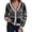 Gray, variant on Womens Long Sleeve Cardigan Sweaters Plaid Fuzzy Knit V Neck Button Down Cardigans