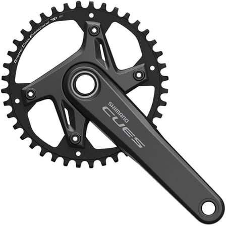 Shimano CUES FC-U6030-1 Crankset - 170mm, 9/10/11-Speed, 40t, Asymmetric 110 BCD, Black