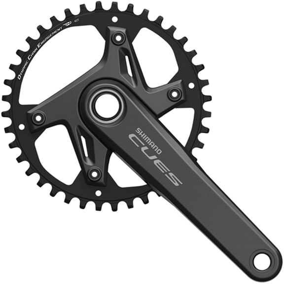 Shimano CUES FC-U6030-1 Crankset - 170mm, 9/10/11-Speed, 40t, Asymmetric 110 BCD, Black