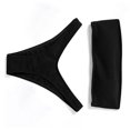 thumbnail image 1 of Wosthever Traje de baño elástico de piezas para mujer, ropa de playa sencilla, ropa de baño de ocio para vacaciones de verano Traje de baño Negro Wosthever OD021141-03B, 1 of 6